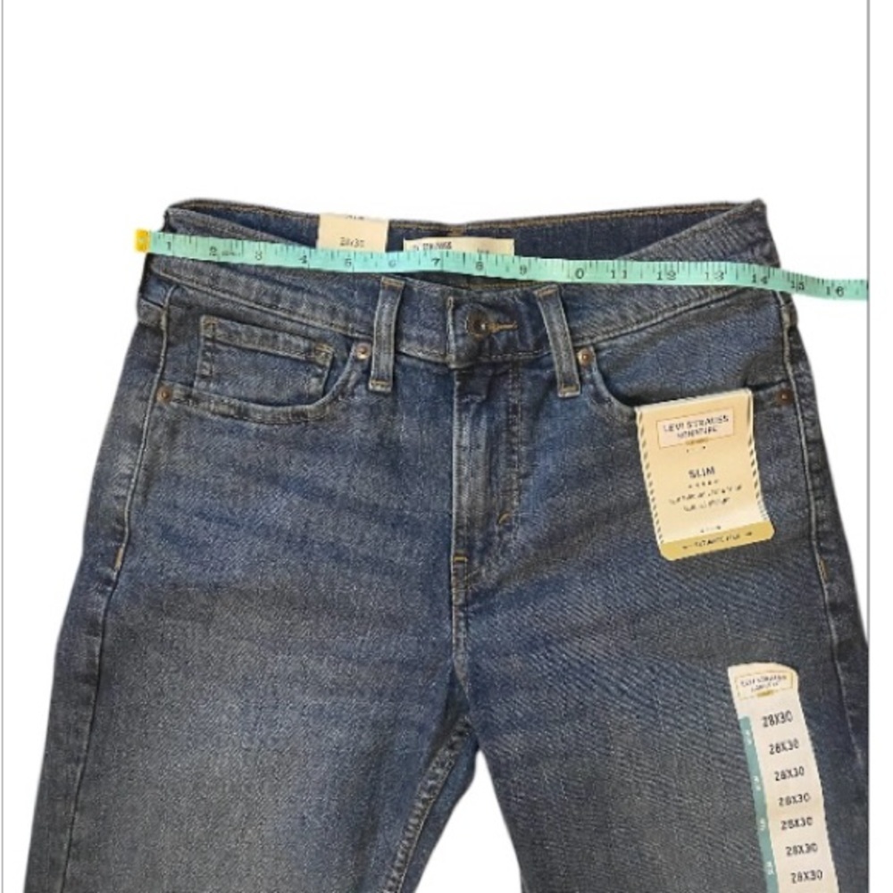 Levi's Strauss Mens Classic Slim Fit Blue Jeans size 28x30 - Picture 6 of 11